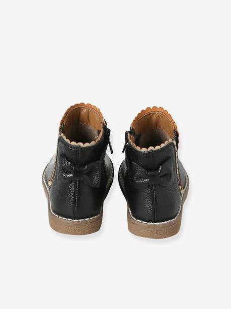 Boots bébé fille cuir zippées beige imprimé+bordeaux+CAMEL+marine+noir 43 - vertbaudet enfant 