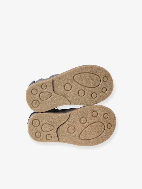 Boots bébé fille cuir zippées beige imprimé+bordeaux+CAMEL+marine+noir 35 - vertbaudet enfant 