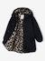 Parka fille à capuche doublée imitation fourrure bois de rose+noir 10 - vertbaudet enfant 
