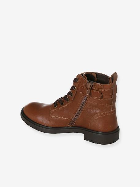 Boots Gavroche Cuir Fille marron 4 - vertbaudet enfant 
