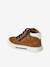 Chaussures enfant garçon cuir montantes zippées et lacées marine+marron 10 - vertbaudet enfant 