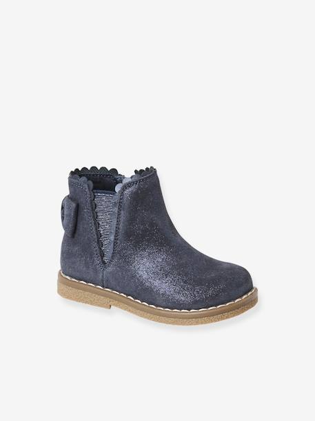 Boots bébé fille cuir zippées beige imprimé+bordeaux+CAMEL+marine+noir 31 - vertbaudet enfant 