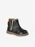 Boots bébé fille cuir zippées beige imprimé+bordeaux+CAMEL+marine+noir 37 - vertbaudet enfant 