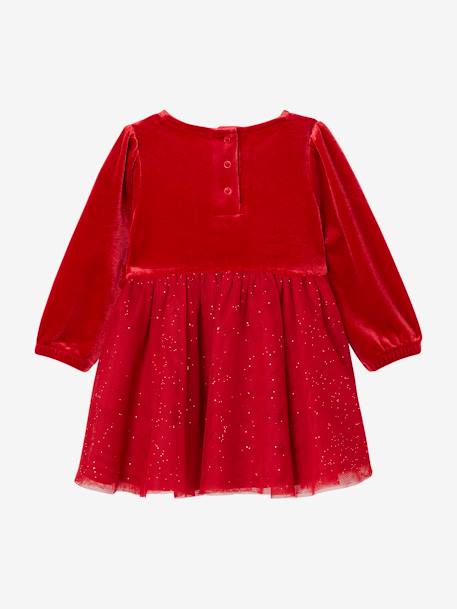 Coffret Noël bébé fille robe tulle pailleté et bandeau rouge 2 - vertbaudet enfant 