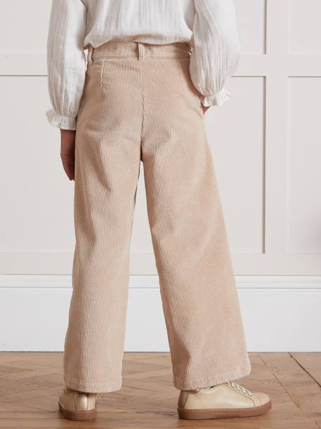 Pantalon large beige+framboise+marine 3 - vertbaudet enfant 