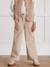 Pantalon large beige+framboise+marine 1 - vertbaudet enfant 