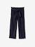 Pantalon large fille en velours marine 1 - vertbaudet enfant 