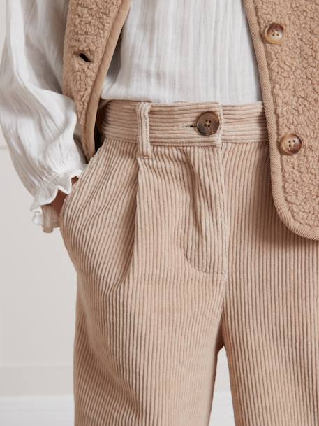 Pantalon large beige+framboise+marine 4 - vertbaudet enfant 
