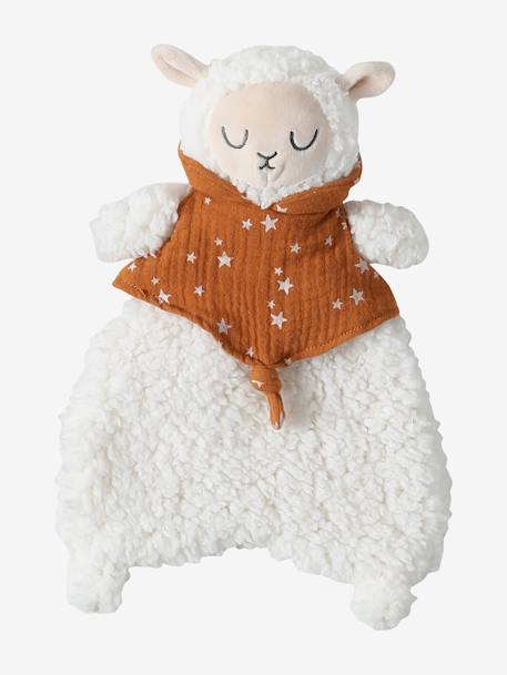 Doudou mouton bi-matière avec mallette beige 4 - vertbaudet enfant 