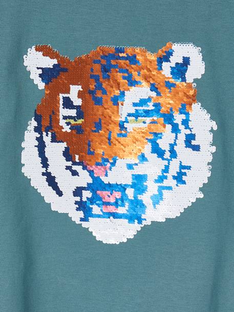 T-shirt à sequins réversibles garçon vert d'eau 4 - vertbaudet enfant 