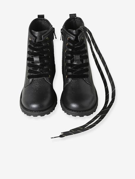 Boots enfant fille vernies synthétique zippées lot noir+noir+noir imprimé 4 - vertbaudet enfant 