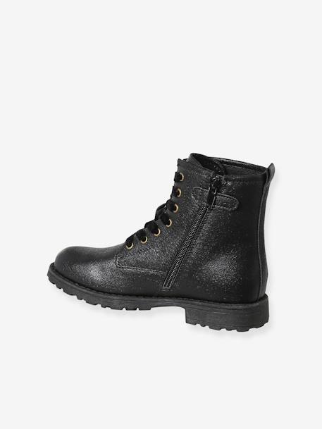 Boots enfant fille vernies synthétique zippées lot noir+noir+noir imprimé 3 - vertbaudet enfant 