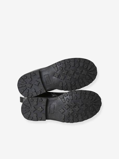 Boots enfant fille vernies synthétique zippées lot noir+noir+noir imprimé 5 - vertbaudet enfant 