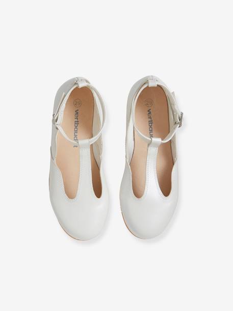 Ballerines salomés fille BLANC CLAIR UNI+ROSE CLAIR UNI 4 - vertbaudet enfant 