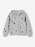 Sweat Noël à colerette imprimé fille gris chiné 1 - vertbaudet enfant 