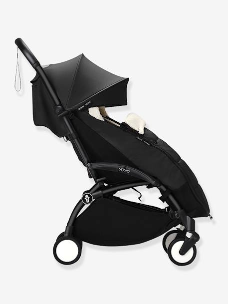 Chancelière sherpa POUSSETTE YOYO caramel+noir+taupe 9 - vertbaudet enfant 