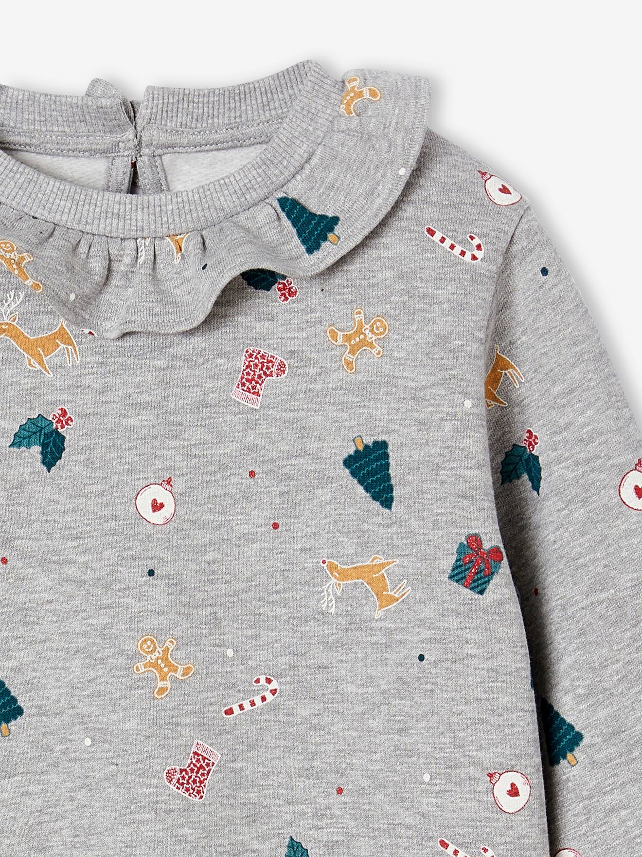 Sweat Gris Logo Chloe Taille 12 Fille - Occasion Très Bon état - Style Pullover Décontracté