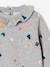 Sweat Noël à colerette imprimé fille gris chiné 3 - vertbaudet enfant 