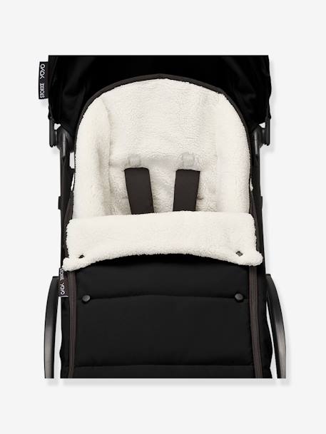 Chancelière sherpa POUSSETTE YOYO caramel+noir+taupe 12 - vertbaudet enfant 
