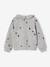 Sweat Noël à colerette imprimé fille gris chiné 2 - vertbaudet enfant 