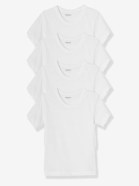 Lot de 4 T-shirts garçon BASICS blanc 3 - vertbaudet enfant 