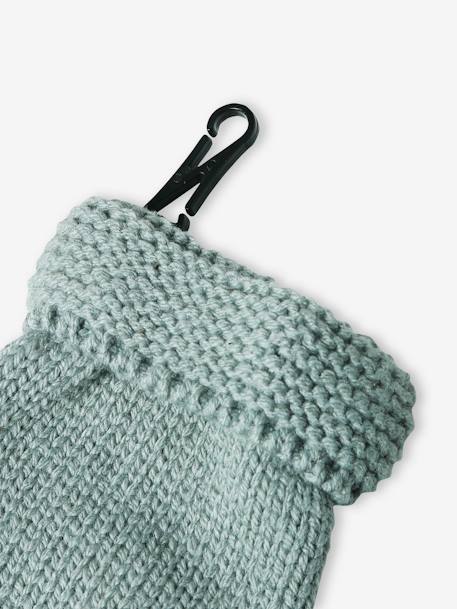 Ensemble bébé garçon bonnet + snood + moufles BASICS vert d'eau 5 - vertbaudet enfant 