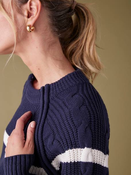 Pull grossesse style marinière marine 2 - vertbaudet enfant 