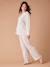 Pyjama grossesse 2 pièces en gaze de coton écru+rayé bleu 2 - vertbaudet enfant 