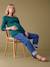 Pull maille fine détails boutons dorés noir+vert sapin 9 - vertbaudet enfant 