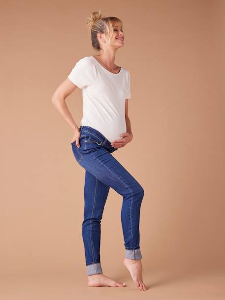 Jean de grossesse skinny bleu foncé+denim black 1 - vertbaudet enfant 