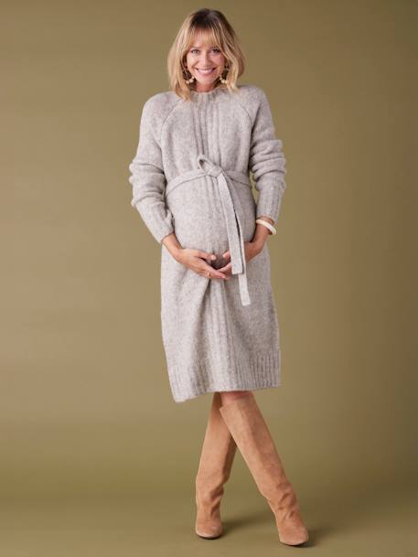 Robe de grossesse en tricot beige+gris perle 10 - vertbaudet enfant 
