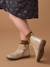 Boots enfant fille cuir élastiquées et zippées marine+or 12 - vertbaudet enfant 
