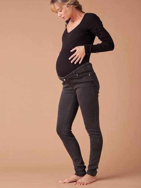 Jean de grossesse skinny bleu foncé+denim black 6 - vertbaudet enfant 