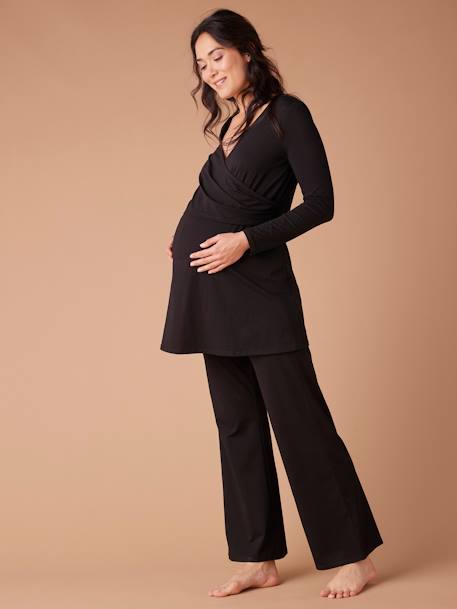 Kit maternité 2 en 1 robe -tunique et pantalon large noir 5 - vertbaudet enfant 
