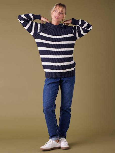 Pull grossesse style marinière marine 7 - vertbaudet enfant 