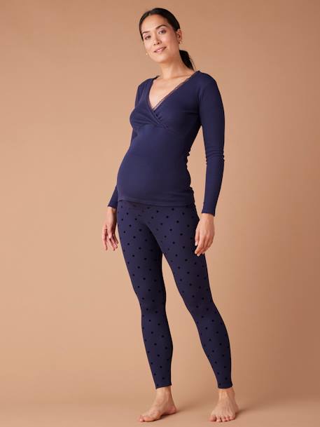 Ensemble homewear 2 pièces grossesse et allaitement marine 1 - vertbaudet enfant 
