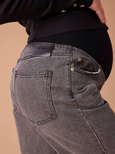 Jean de grossesse large avec bandeau denim gris 4 - vertbaudet enfant 