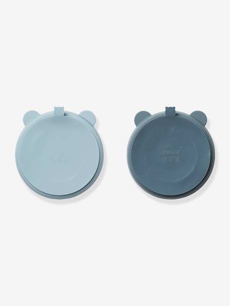 Lot 2 assiettes à compartiment Stacy - bleu+rose 4 - vertbaudet enfant 