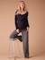 Jean de grossesse large avec bandeau denim gris 1 - vertbaudet enfant 