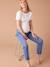 Jean de grossesse mom slim fit bandeau détachable bleu foncé+stone 7 - vertbaudet enfant 