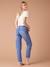 Jean de grossesse mom slim fit bandeau détachable bleu foncé+stone 8 - vertbaudet enfant 
