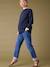 Pull long détails dentelle amovibles grossesse marine 1 - vertbaudet enfant 