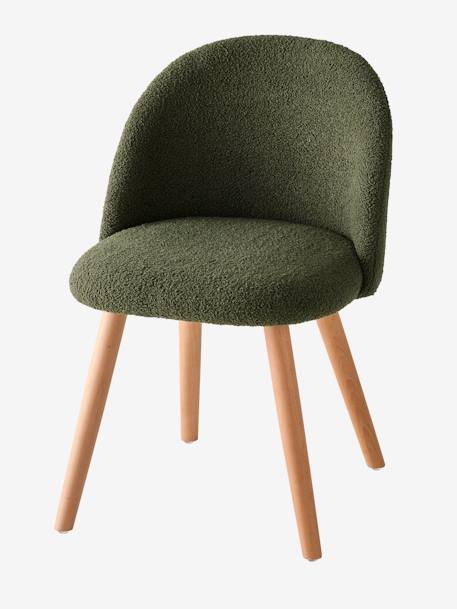Chaise fausse fourrure enfant cannelle+ivoire+kaki 19 - vertbaudet enfant 