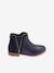 Boots enfant fille cuir zippées marine+noir+or 2 - vertbaudet enfant 
