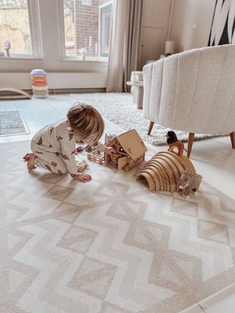 Tapis de jeu puzzle Kilim sable+vert 1 - vertbaudet enfant 