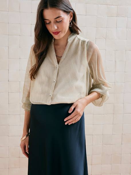 Chemisier grossesse en tulle et Lurex or 1 - vertbaudet enfant 