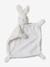 Doudou lapin et hochet en sherpa personnalisable avec mallette blanc 5 - vertbaudet enfant 