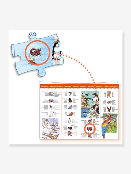 Puzzle 100 pièces Les animaux du monde multicolore 5 - vertbaudet enfant 