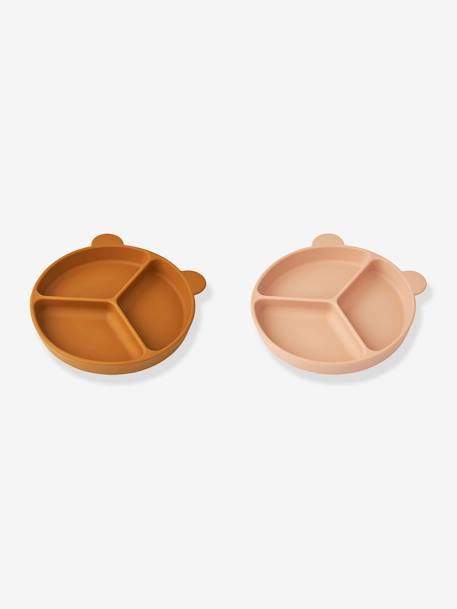 Lot 2 assiettes à compartiment Stacy - bleu+rose 6 - vertbaudet enfant 