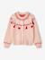 Gilet jacquard Noël fille détails brillants rose poudré 1 - vertbaudet enfant 
